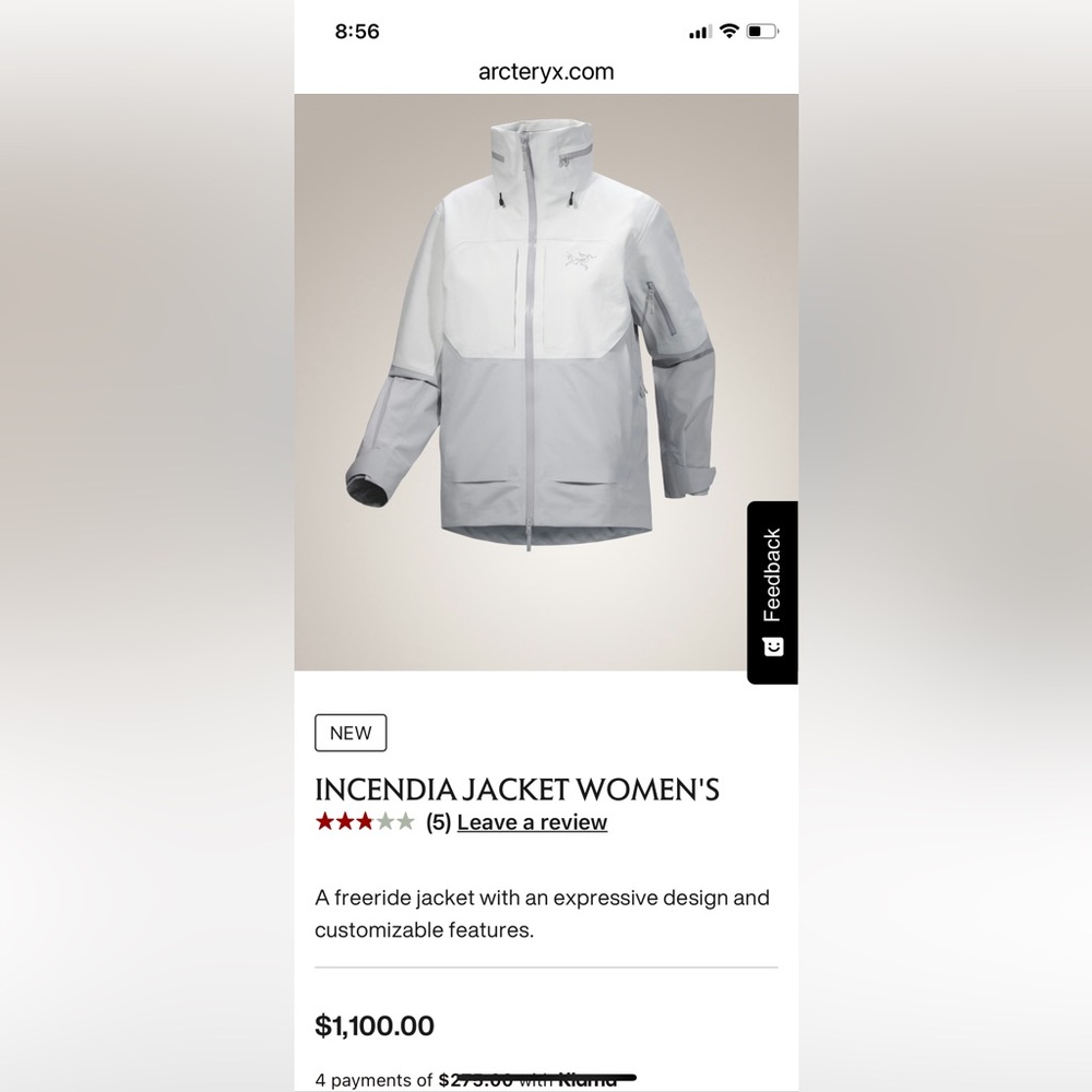 GORE-TEX Women's Ski Jacket - Light Gray and White